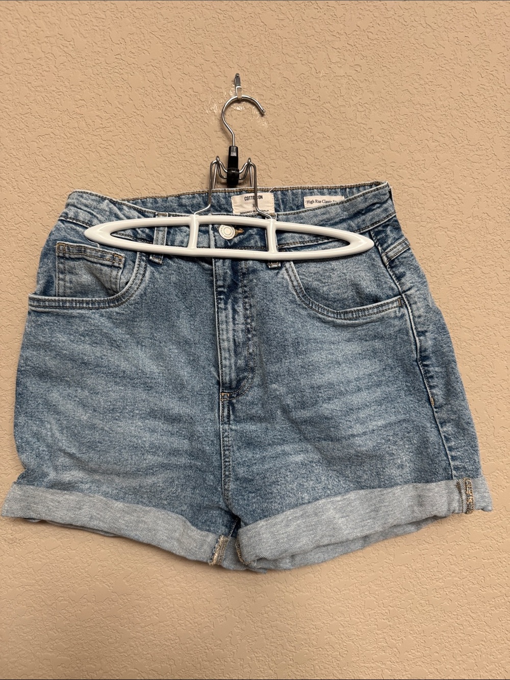 Cotton On High Rise Classic Stretch Denim Shorts Size 30 NWOT